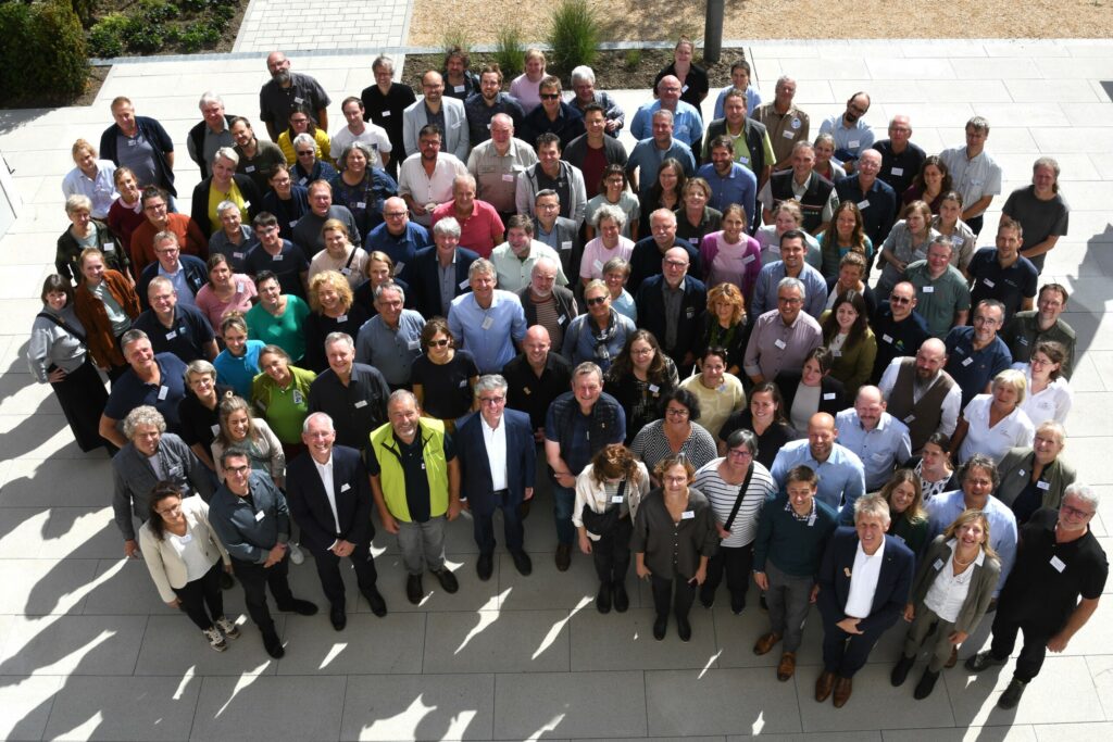 Gruppenfoto von oben