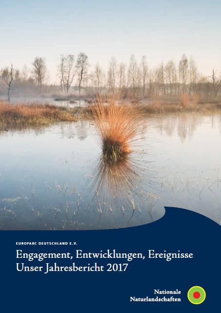 Titelblatt des Jahresberichts 2017 von Europarc Deutschland e. V.