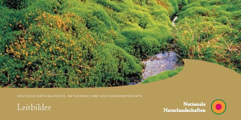 Titelblatt der Broschüre "Deutsche Nationalparks, Naturparks und Biosphärenreservate. Leitbilder"
