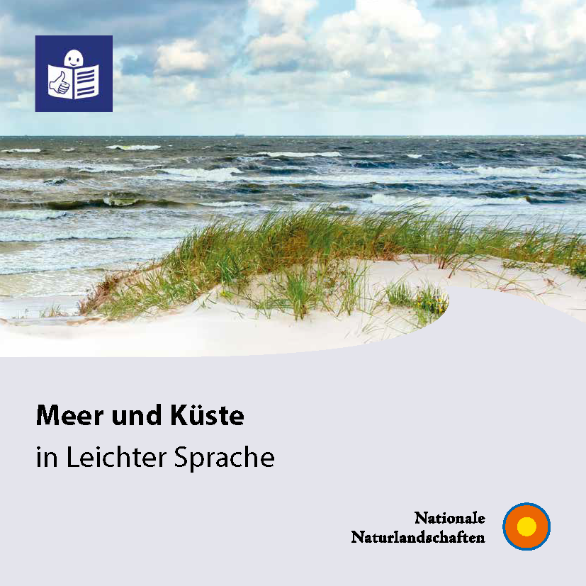 Titelblatt der Broschüre "Meer und Küste in Leichter Sprache"