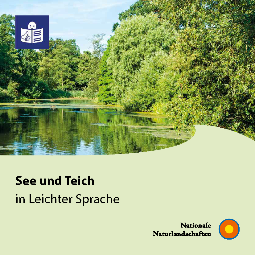 Titelblatt der Broschüre "See und Teich in Leichter Sprache"