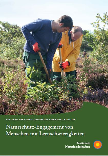 Titelblatt des Leitfaden "Naturschutz-Engagement von Menschen mit Lernschwierigkeiten"