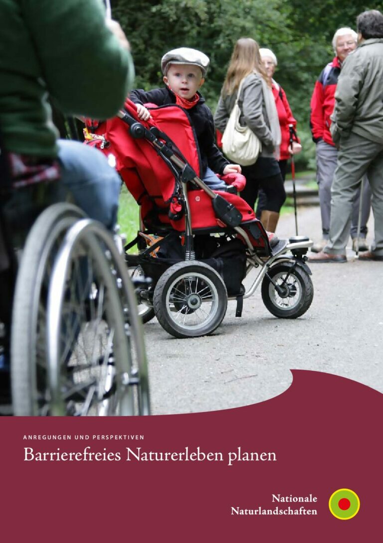 Titelblatt der Broschüre "Barrierefreies Naturerleben planen"