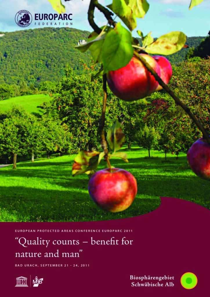 Titelblatt der Broschüre "European protected areas conference Eurparc 2011"