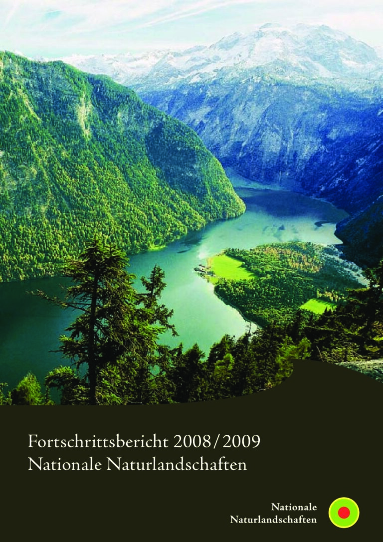 Titelblatt des Fortschrittsbericht 2008/2009 der Nationalen Naturlandschaften