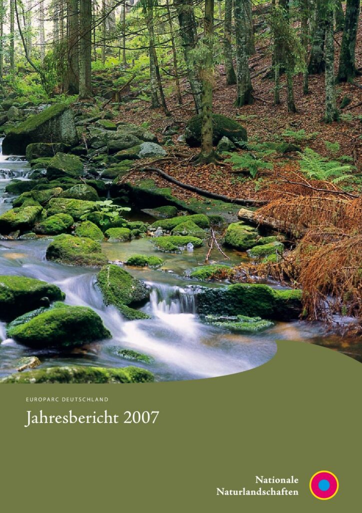 Titelblatt des Jahresberichts 2007 von Europarc Deutschland e. V.