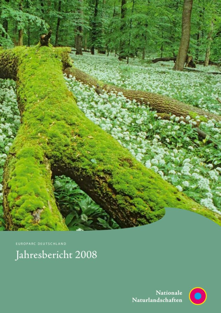 Titelblatt des Jahresberichts 2008 von Europarc Deutschland e. V.