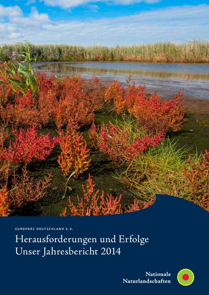 Titelblatt des Jahresberichts 2014 von Europarc Deutschland e. V.