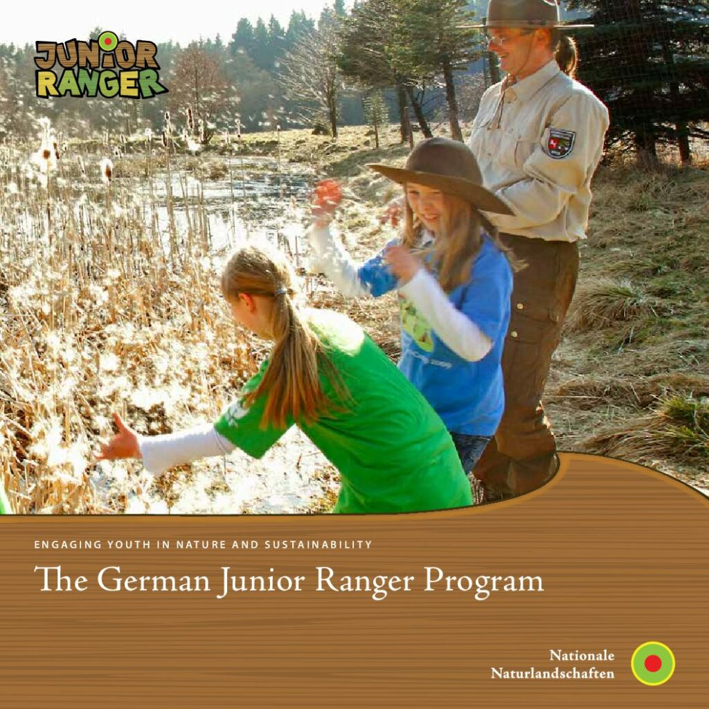 Titelblatt der Broschüre "The German Junior Ranger program"