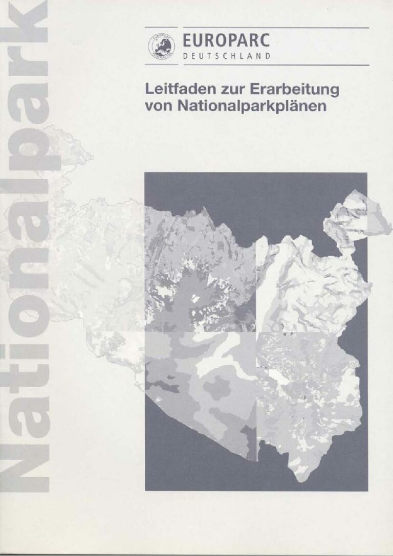 Titelblatt des Leitfadens zur Erarbeitung von Nationalparkplänen