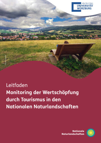 Titelblatt des Leitfadens "Monitorig der Wertschöpfung durch Tourismus in den Nationalen Naturlandschaften"