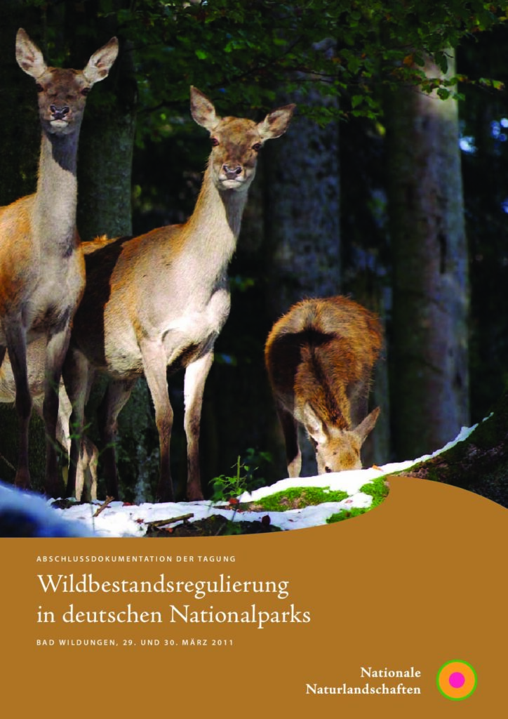 Titelblatt der Tagungsdokumentation "Wildbestandsregulierung in deutschen Nationalparks"